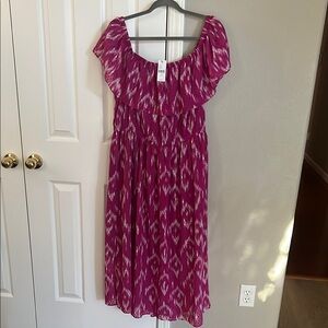 Lane Bryant Pink Patterned Dress